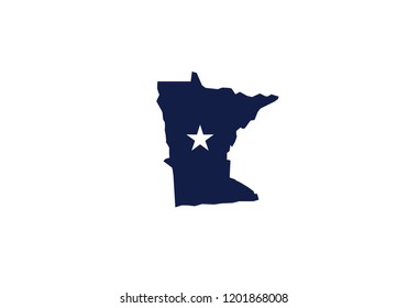 Minnesota outline map state shape USA