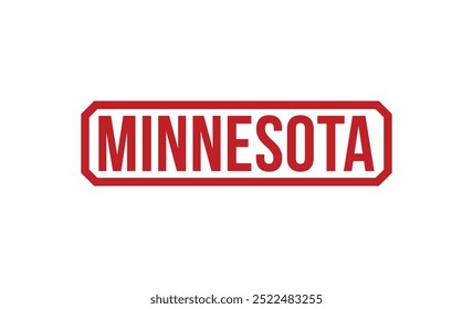 Sello de goma de Minnesota sobre fondo blanco. Sello de Minnesota.