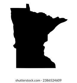 Minnesota silhouette black colour design