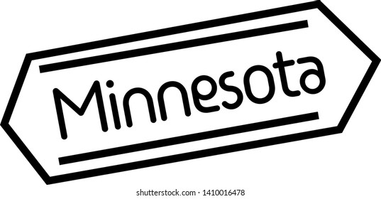 MINNESOTA stamp on white background