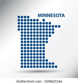 Minnesota State Abstract Dotted Map. Vector illustration.