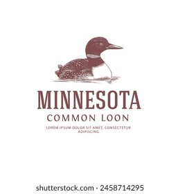 Minnesota State Bird ogo Common Loon