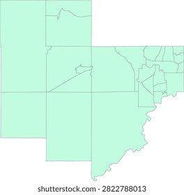Minnesota State Carver County vector Census Tract polygon based on Tiger 2020 Census Data