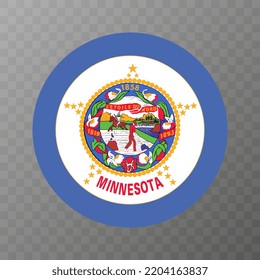 Minnesota State Flag. Vector Illustration.