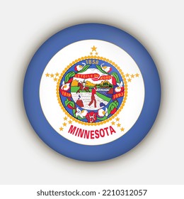 Minnesota State Flag. Vector Illustration.