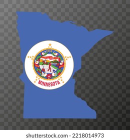 Minnesota State Flag. Vector Illustration.