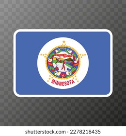 Minnesota state flag. Vector illustration.