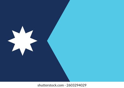 Minnesota state flag vector illustration.