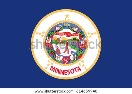 Minnesota State Flag. Vector illustration.