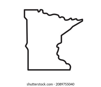 Minnesota state icon. Pictogram for web page, mobile app, promo. Editable stroke.