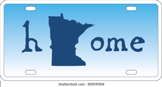 Minnesota state license plate vector