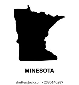 Minnesota state map silhouette icon