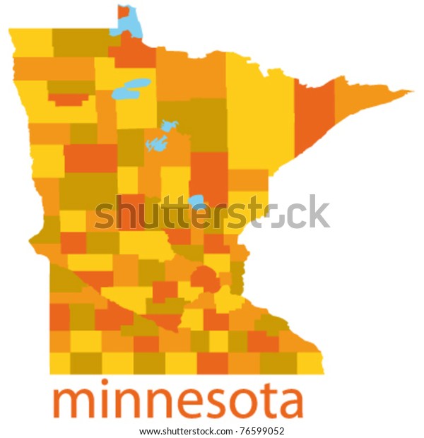 Minnesota State Map Usa Stock Vector (Royalty Free) 76599052 | Shutterstock