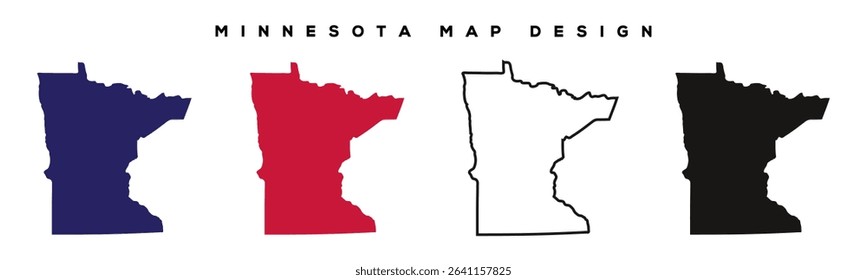 Minnesota State Map – Vintage Style Illustration with Labeled Cities and Borders