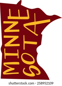 Minnesota state outline and hand-lettering