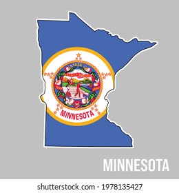 Minnesota State Silhouette Flag Stock Vector (Royalty Free) 1978135427 ...