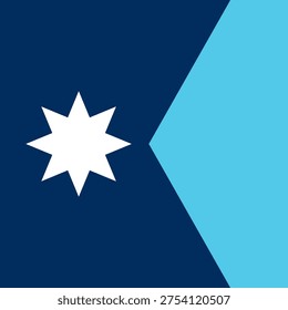 Minnesota state square flag. Part of The United States of America. Clean design for print, web, or educational use. Vector illustration.