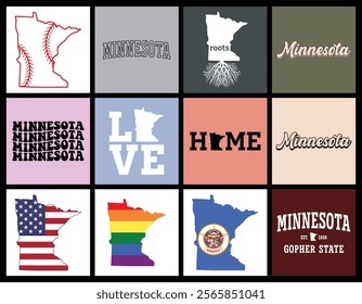 Minnesota state t shirt design