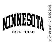 Minnesota typography design for tshirt hoodie baseball cap jacket and other uses vector