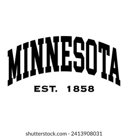 Minnesota typography design for tshirt hoodie baseball cap jacket and other uses vector