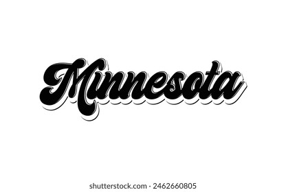 Minnesota typography design for tshirt hoodie baseball cap jacket and other uses vector