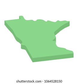 Minnesota USA states isometric map