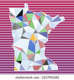 Minnesota vector illustration. Minnesota design on gradient stripes background. Technology, internet, network, telecommunication concept. Artistic vector illustration.