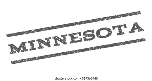 Minnesota watermark stamp. Text caption between parallel lines with grunge design style. Rubber seal stamp with unclean texture. Vector grey color ink imprint on a white background.