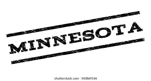 Minnesota watermark stamp. Text caption between parallel lines with grunge design style. Rubber seal stamp with dust texture. Vector black color ink imprint on a white background.