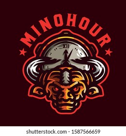 Mino hour mascot gaming logo