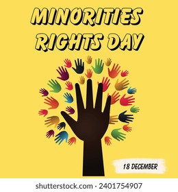 minorities rights day with Vector design.