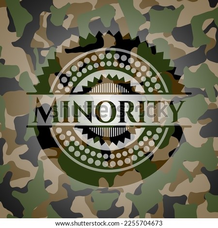Minority camo emblem. Vector Illustration. Detailed. 
