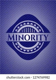 Minority emblem with jean texture