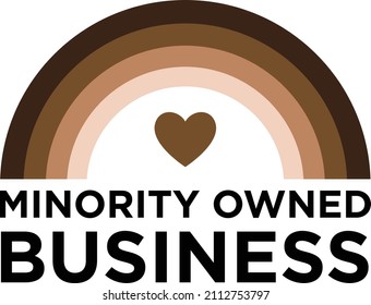 Minority Owned Business Logo Vector Icon - Diversity in Business