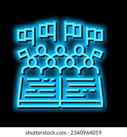 minority rights neon light sign vector. minority rights illustration