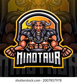 Minotaur esport mascot logo design