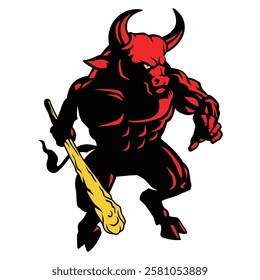 The Minotaur is a human-shaped monster with a bull's head. This form is the result of Poseidon's curse on Minos, King of Crete.