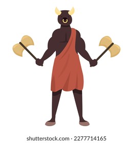 Minotaur icon cartoon vector. Greek god. Hestia zeus