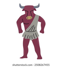 Minotaur icon clipart avatar logtotype isolated vector illustration