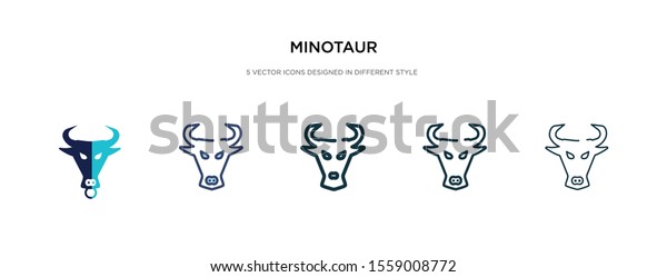 Minotaur Icon Different Style Vector Illustration Stock Vector (Royalty ...
