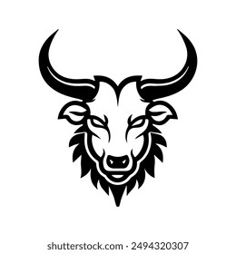 Minotaur icon or modern line symbol. Vector line art and icon design with bold outline. Black and white Pixel Perfect minimalistic symbol isolated white background. Silhouette simple thin sign