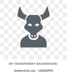 Minotaur icon. Trendy flat vector Minotaur icon on transparent background from Fairy Tale collection. 