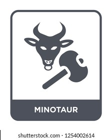 minotaur icon vector on white background, minotaur trendy filled icons from Greece collection, minotaur simple element illustration
