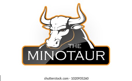 Minotaur on a white background. Vector illustratin