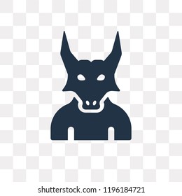 Minotaur vector icon isolated on transparent background, Minotaur transparency concept can be used web and mobile