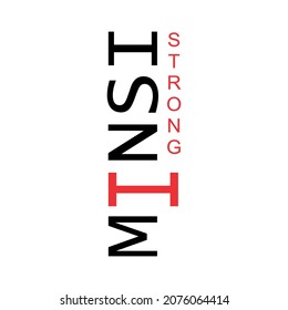vector de texto MINSI, para diseño libre.
