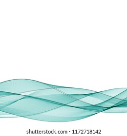 mint abstract wave. Green vector image