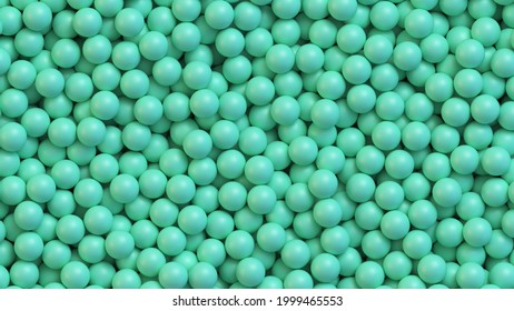 Mint balls background. Pile of sweet candy coated mints. Realistic vector background