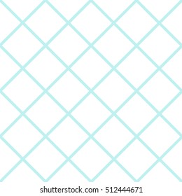 Mint Blue Green Grid White Christmas Chess Board Diamond Background Vector Illustration.