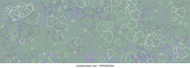 Mint Bordo Green Colorful Party Simple Romantic Pic. Violet Multicolor Pink Purple Vivid Style. White Bright Pastel Blue Confetti Art Illustration. Love Hearts Olive Neon Ornamental Fabrics.